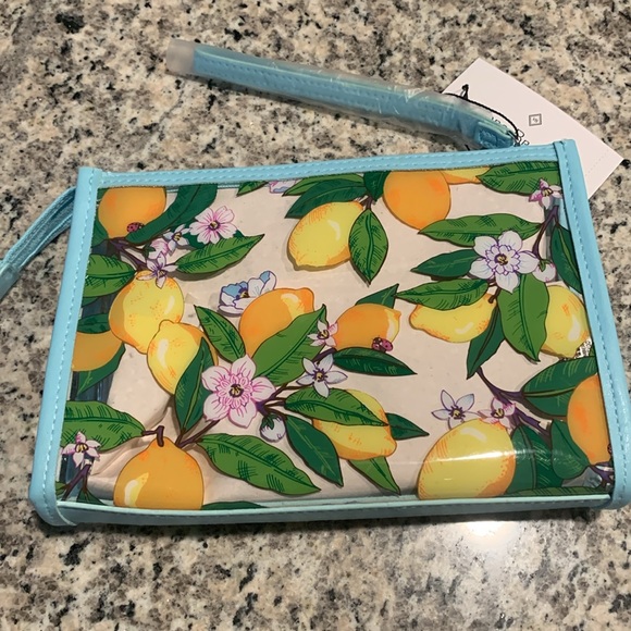 TT: Vera Bradley Lemon Grove Clear Wristlet Cosmetic Case - Picture 6 of 11